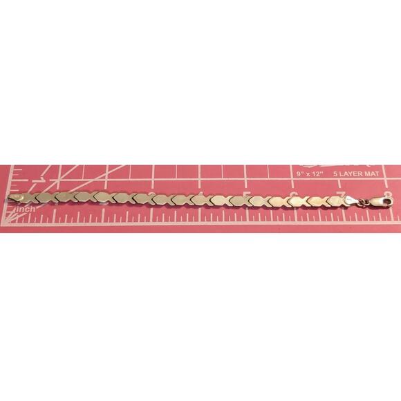 VTG 925 Sterling Silver Cross XO Link Bracelet - Picture 9 of 10